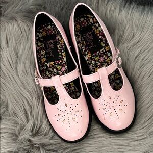 EUC Jellypop Kids Pandora Pink Mary Jane T-Strap Shoes sz 5